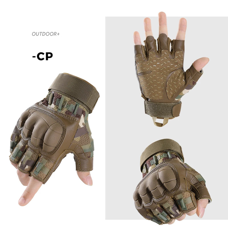 Luvas táticas pro esportes tela de toque couro do plutônio ao ar livre caça caminhadas combate airsoft dedo cheio tiro luva