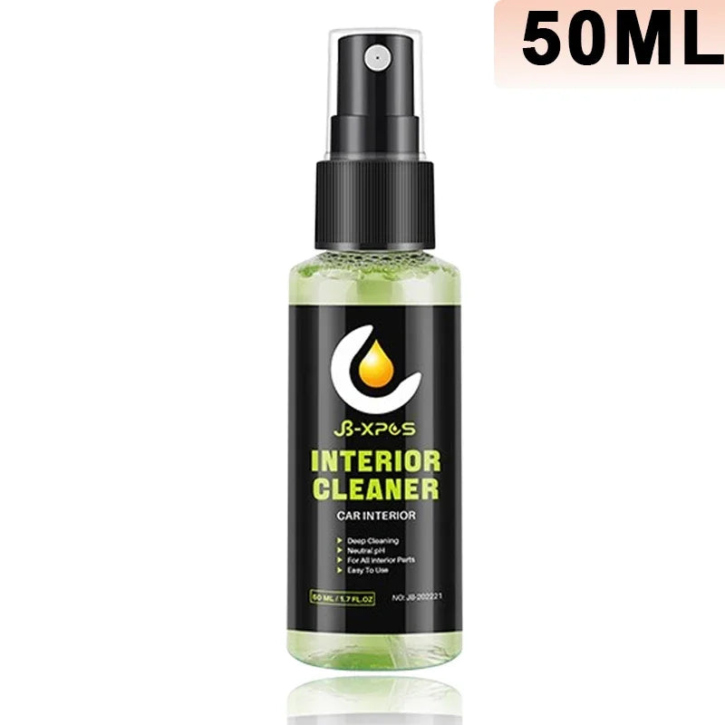 Eafc limpador de espuma para carro, 50ml/100ml, ph neutro para tecido de couro, descontaminação de assento, interior do carro, ferramenta de spray de limpeza