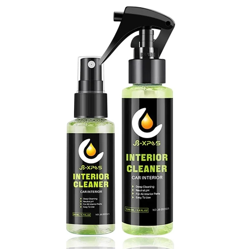 Eafc limpador de espuma para carro, 50ml/100ml, ph neutro para tecido de couro, descontaminação de assento, interior do carro, ferramenta de spray de limpeza