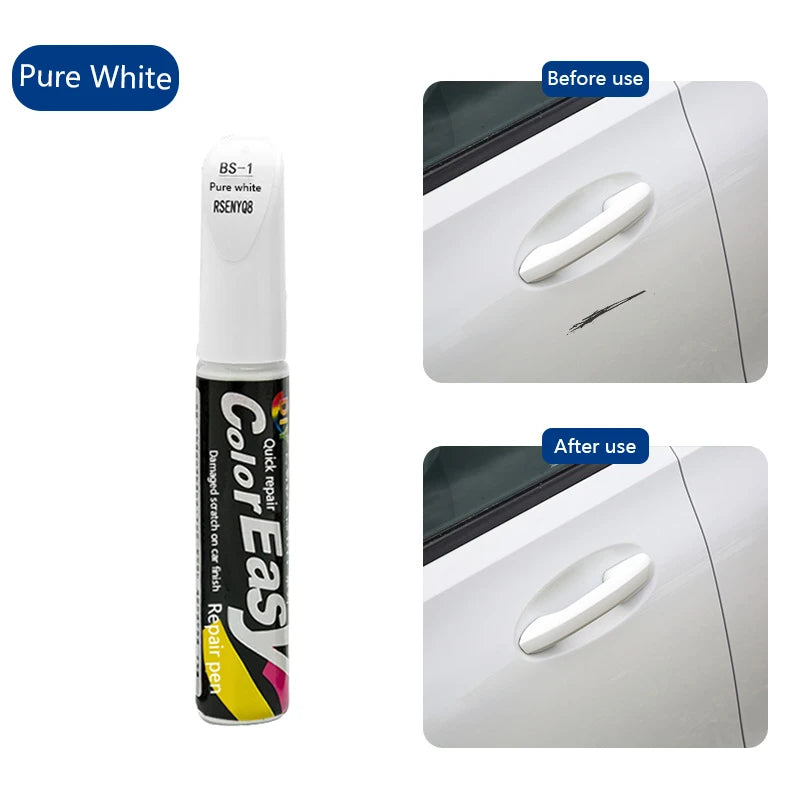 Pincel de pintura de carro, branco pérola, reparação de arranhões, artefatos de pintura de carro, preto para remover marcas