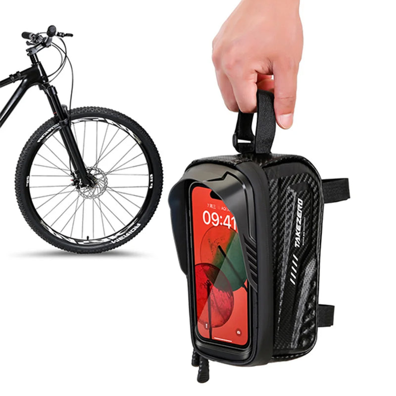 Newboler bolsa para bicicleta, bolsa para quadro frontal superior de ciclismo, à prova d'água, 6.5 polegadas, capa de telefone, tela sensível ao toque, mtb, bolsa de bicicleta de estrada