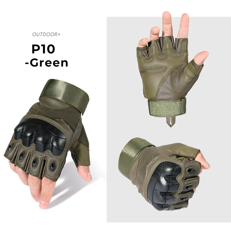 Luvas táticas pro esportes tela de toque couro do plutônio ao ar livre caça caminhadas combate airsoft dedo cheio tiro luva