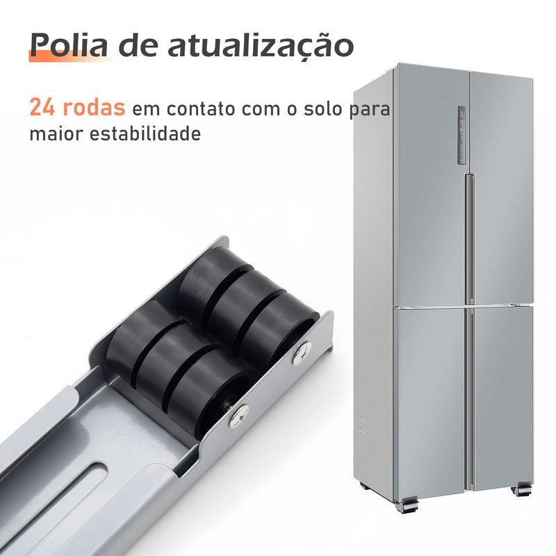 Suporte ajustável universal para geladeira, máquina de lavar, base móvel, carrinho, suporte c/refrigerador ajustável de soro de leite